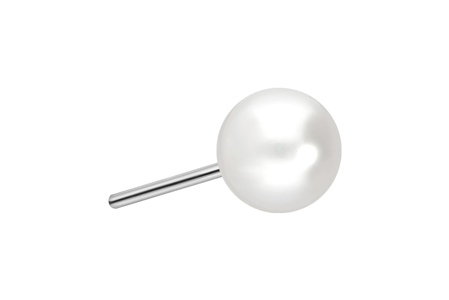 Titan Aufsatz mit Push Pin SYNTHETISCHE PERLE von Piercingline